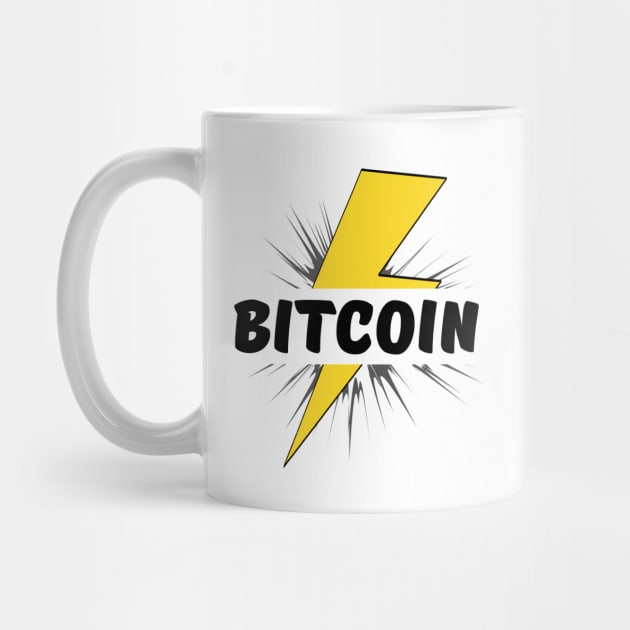 Bitcoin lightning bolt crypto by My Crypto Design